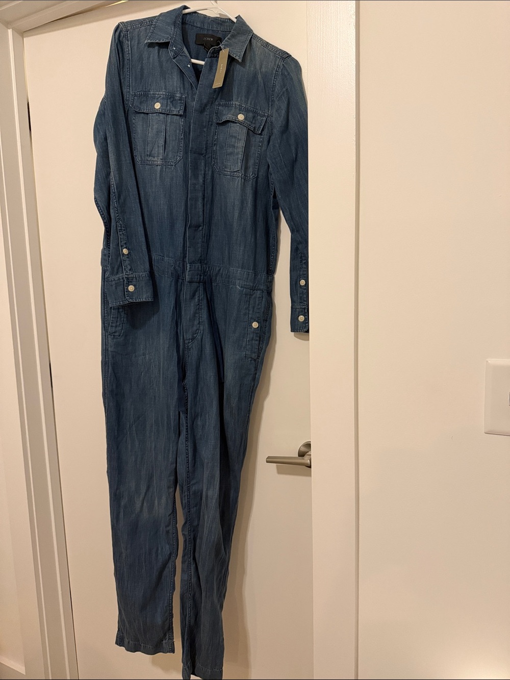 NEW J. Crew Indigo Denim Button-Front Shirt, Size 4.